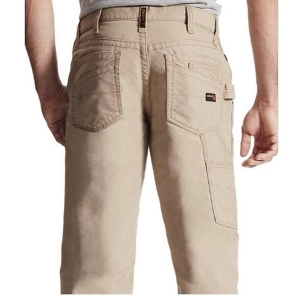 Ariat Workhorse Flame Resistant M4 Relaxed Boot Cut Cat2 Khaki Pants Men’s 38x34 - Picture 1 of 14